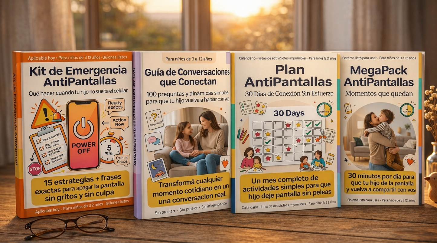 MegaPack AntiPantallas - La Guía Definitiva Para Que Tu Hijo Deje Las Pantallas Sin Peleas Ni Gritos